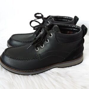 Clarks Chukka Boots Men's size US 7.5M Nubuck Leather Black